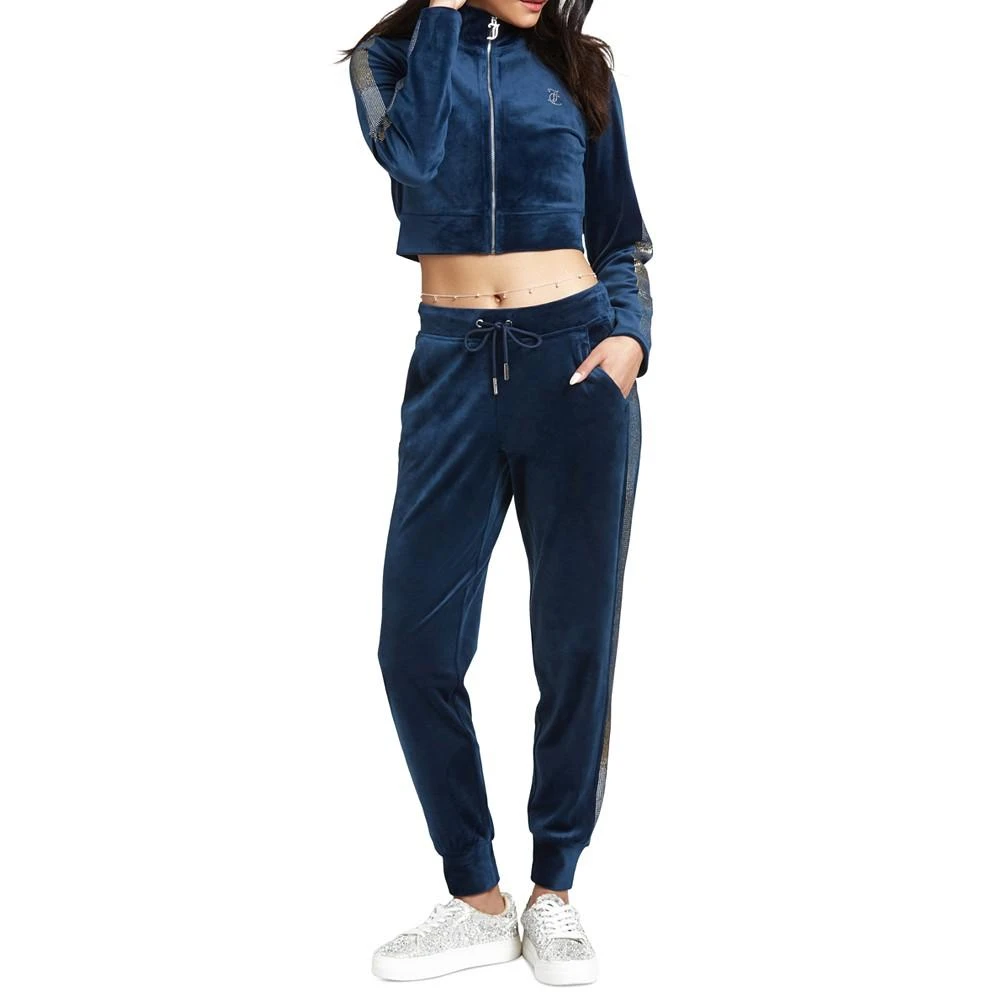 商品Juicy Couture|Women's Mid-Rise Embellished-Trim Joggers,价格¥290,第5张图片详细描述