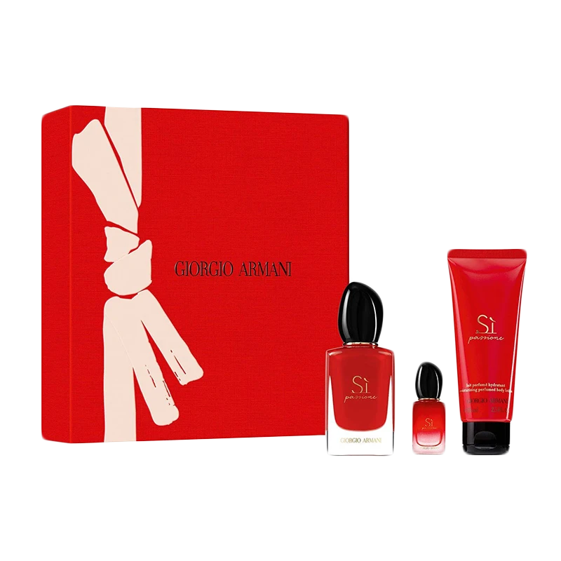 商品Giorgio Armani|Giorgio Armani 阿玛尼 2022年限量迷情挚爱套装3件套 浓香水50ml+7ml+身体乳75ml,价格¥605,第1张图片