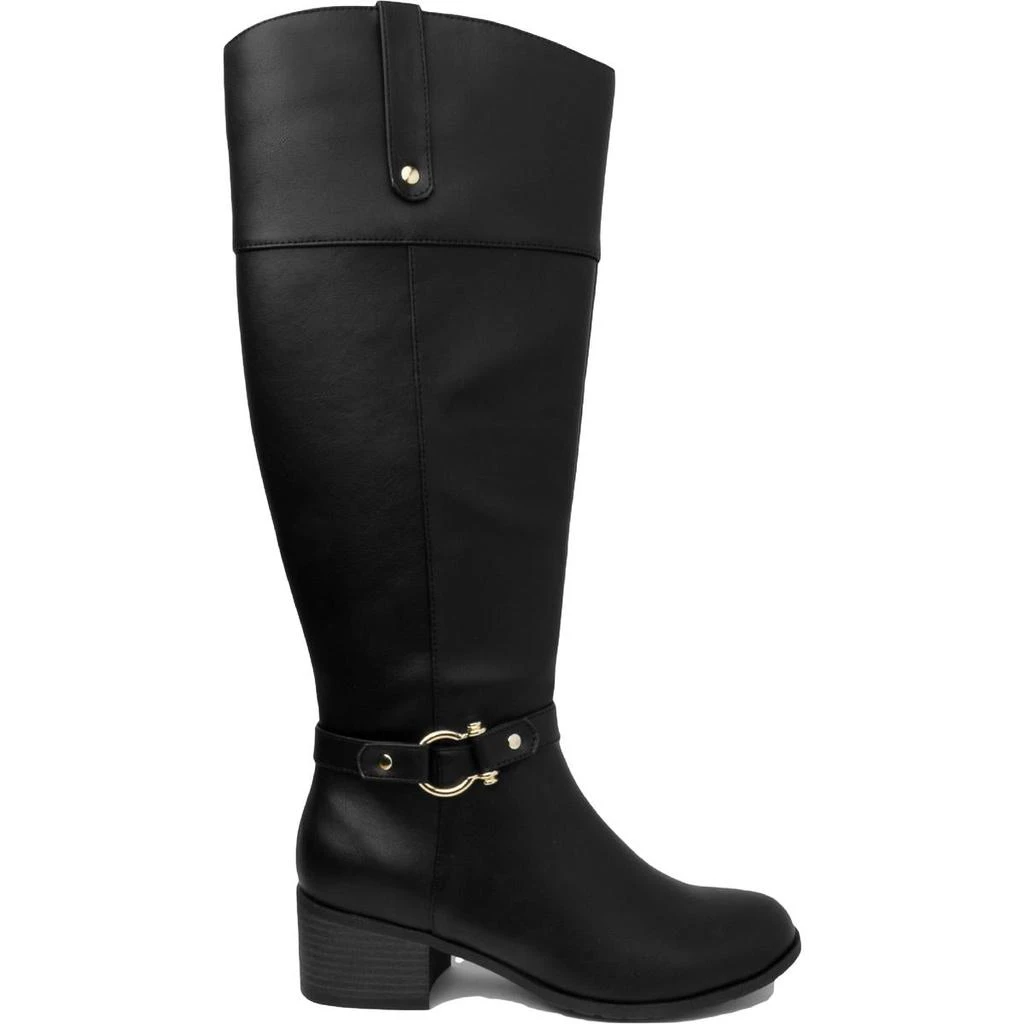 商品Karen Scott|Karen Scott Womens Vickyy Faux Leather Embossed Knee-High Boots,价格¥238,第3张图片详细描述