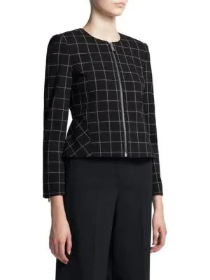 商品Theory|Grid Peplum Zip Jacket,价格¥867,第2张图片详细描述