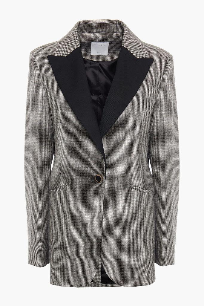 商品Sandro|Courtney houndstooth tweed blazer,价格¥1626,第1张图片