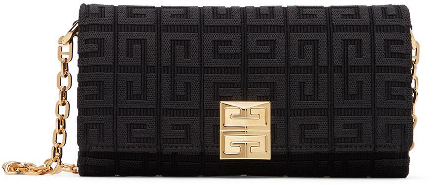 商品Givenchy|Black Canvas 4G Chain Wallet,价格¥8420,第1张图片