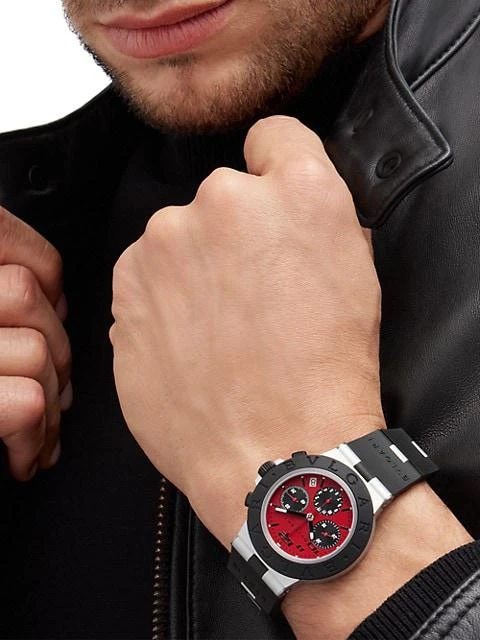 商品BVLGARI|Aluminum, Titanium, & Rubber Ducati Special Edition Watch,价格¥37225,第2张图片详细描述