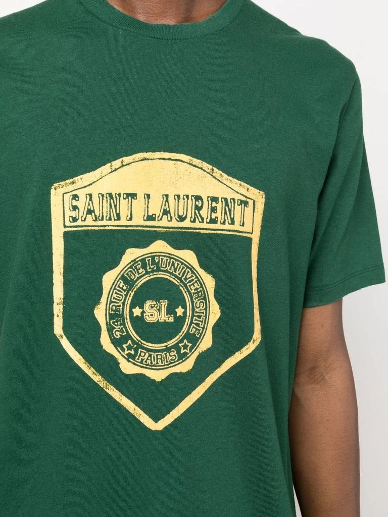 商品Yves Saint Laurent|SAINT LAURENT Cotton logo t-shirt,价格¥1821,第5张图片详细描述