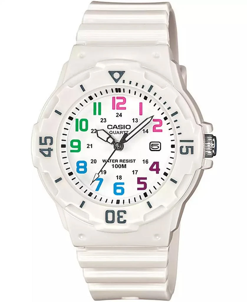 商品Casio|Women's White Resin Strap Watch 34mm,价格¥152,第1张图片