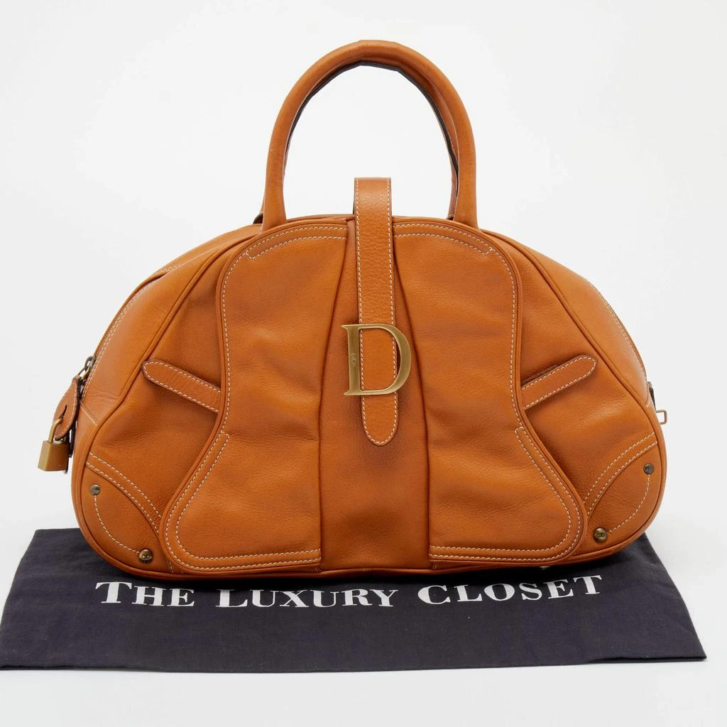Dior Brown Leather Double Saddle Bowler Bag 商品