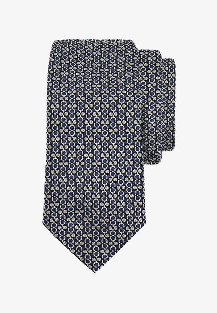 商品Salvatore Ferragamo|Gancini Print and Jacquard Silk Tie,价格¥1356,第1张图片