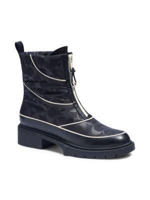 商品Coach|Leona Monogram Nylon Ankle Boots,价格¥563,第4张图片详细描述