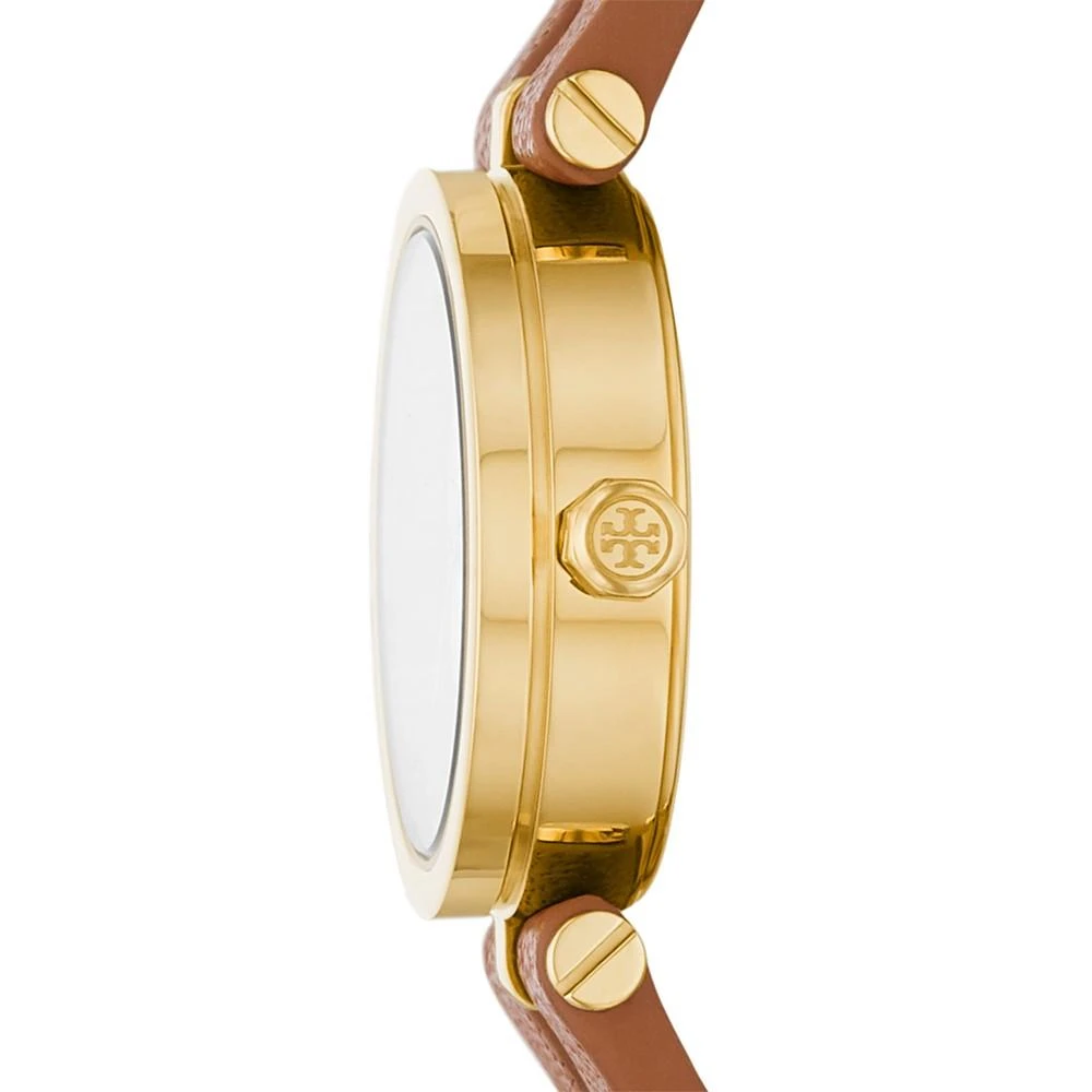 商品Tory Burch|Women's Gold-Tone Logo Brown Leather Strap Watch 22mm,价格¥1690,第2张图片详细描述