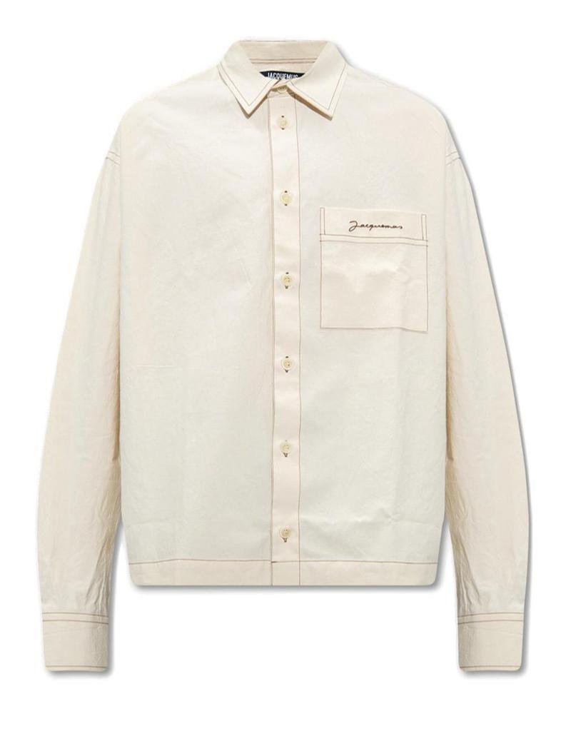 Jacquemus Logo-embroidered Long Sleeve Shirt商品第1张图片规格展示