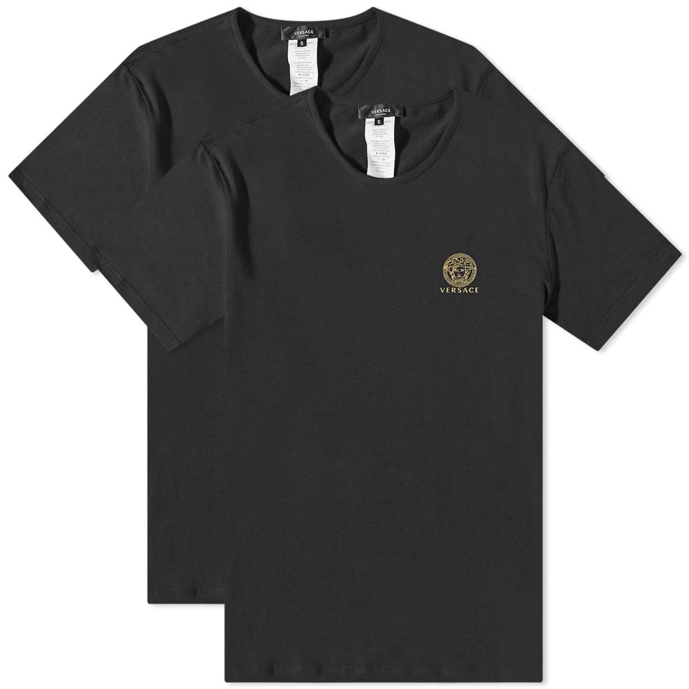 商品Versace|Versace Medusa Head Cotton Stretch Tee - 2 Pack,价格¥1087,第1张图片