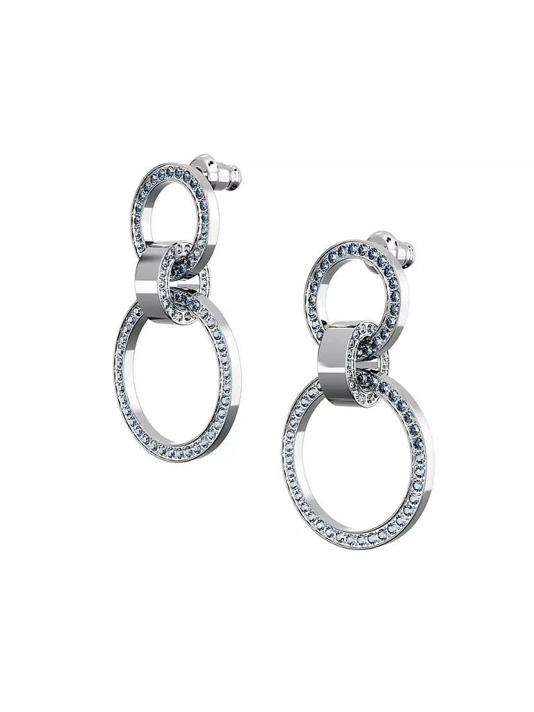 商品Swarovski|Hollow Rhodium-Plated & Swarovski Crystal Drop Earrings,价格¥1462,第3张图片详细描述