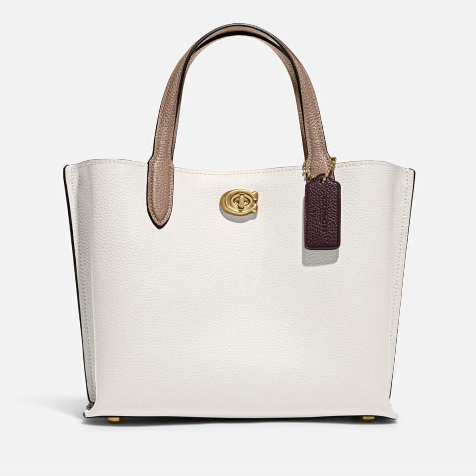 商品Coach|Coach Women's Colorblock Willow Tote Bag 24 - Chalk Multi,价格¥2710,第1张图片