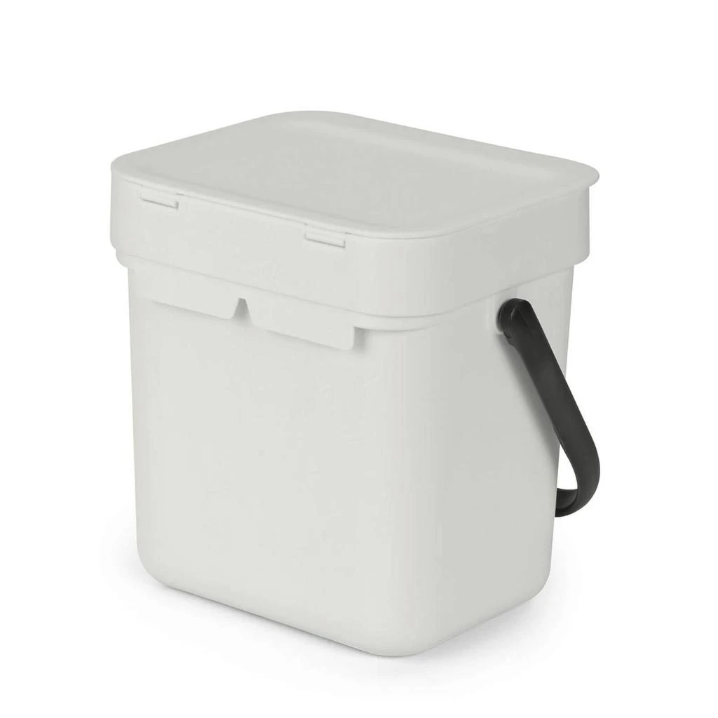 商品The Hut|Brabantia Sort & Go 3 Litre Waste Bin - Light Grey,价格¥96,第2张图片详细描述