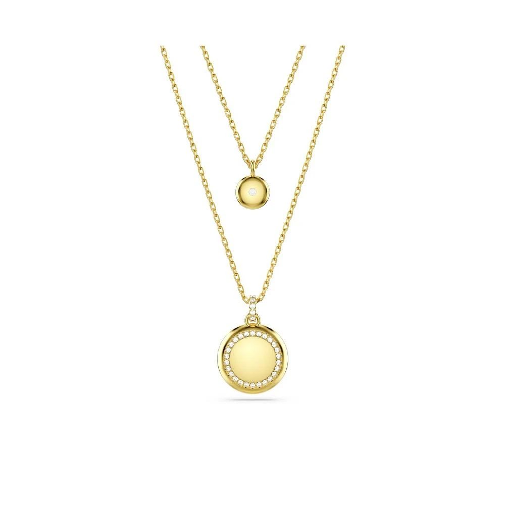 Swarovski White, Rhodium Plated or Rose-Gold Tone or Gold-Tone Meteora Layered Pendant Necklace 4