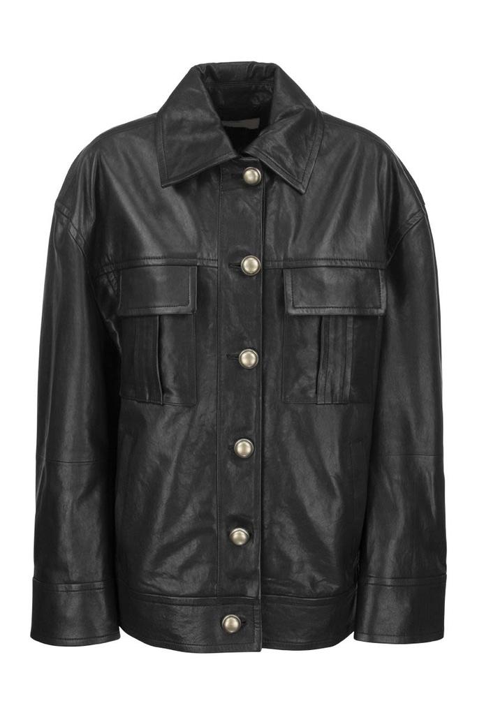 SPORTMAX BETA - Nappa leather over jacket商品第1张图片规格展示
