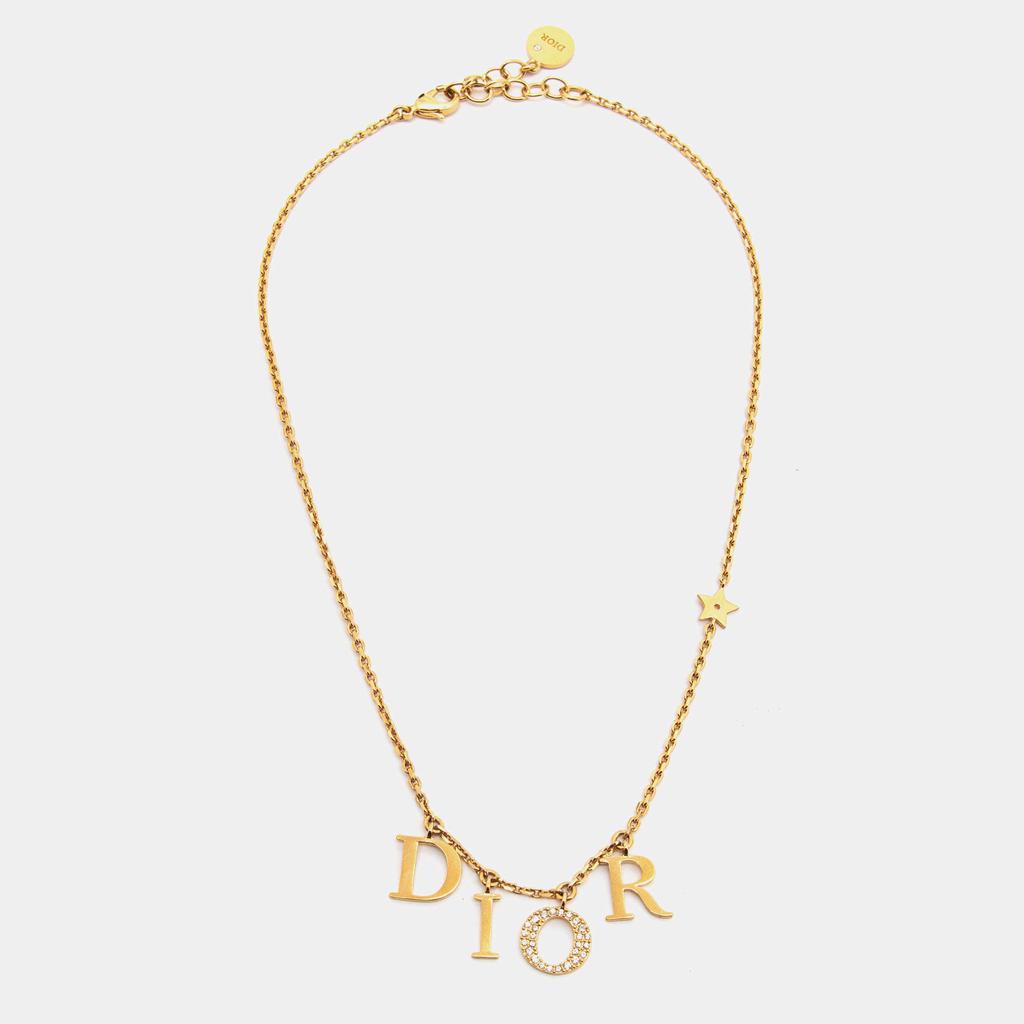 Dior Dio(r)evolution Crystal Gold Tone Necklace商品第2张图片规格展示