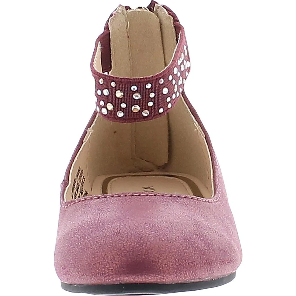 商品Nine West|Nine West Girls Lil Sena Faux Leather Embellished Ballet Flats,价格¥62,第2张图片详细描述