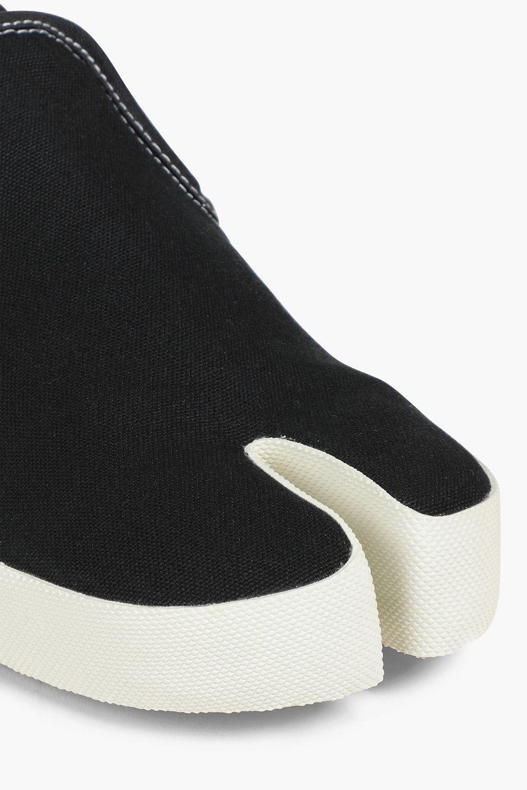 Tabi split-toe logo-print canvas slip-on sneakers商品第4张图片规格展示