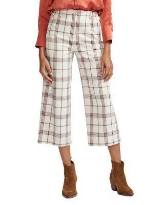 商品Maje|Persio Cropped Plaid Pants,价格¥983,第1张图片