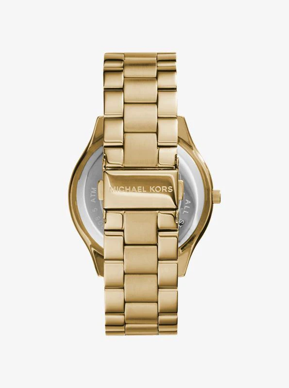 商品Michael Kors|Slim Runway Gold-Tone Stainless Steel Watch,价格¥1500,第3张图片详细描述