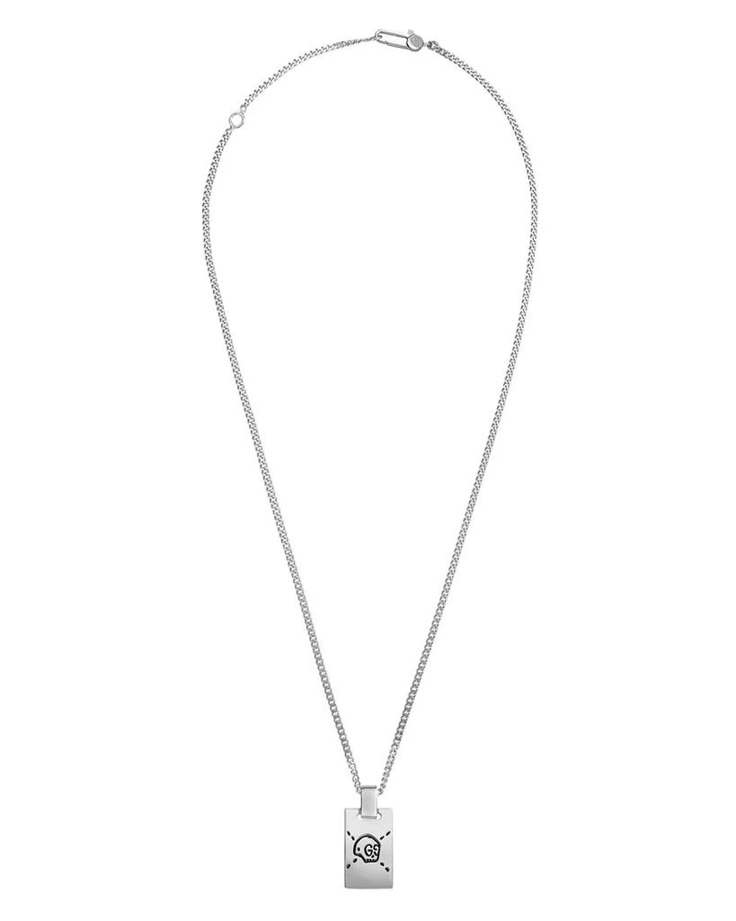 商品Gucci|Sterling Silver Gucci Ghost Dog Tag Necklace, 19.6",价格¥2981,第1张图片