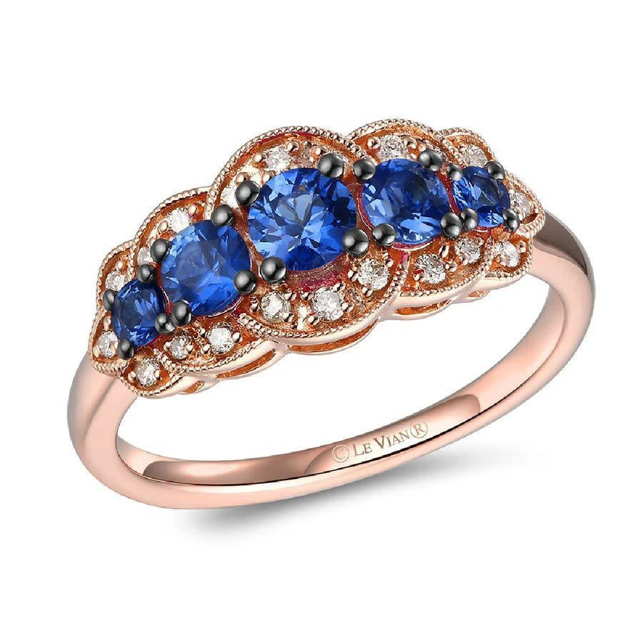商品Le Vian|Blueberry Sapphire Ring set in 14K Strawberry Gold,价格¥5987,第1张图片