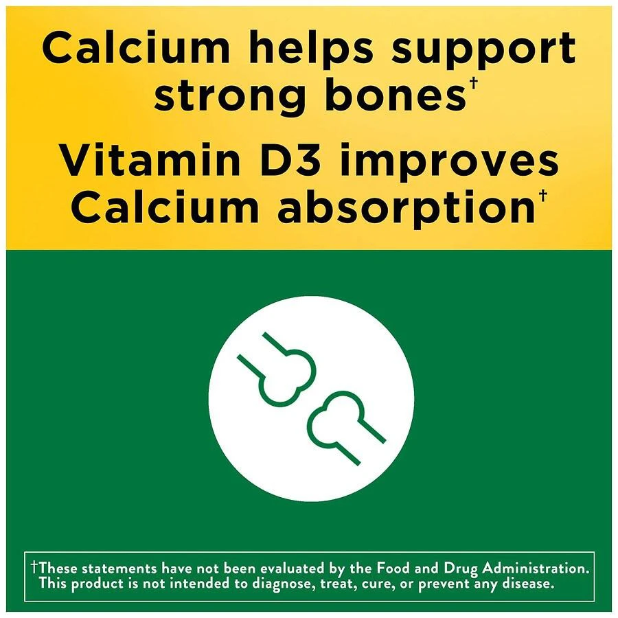 商品Nature Made|Calcium 500 mg with Vitamin D3 Tablets,价格¥108,第3张图片详细描述