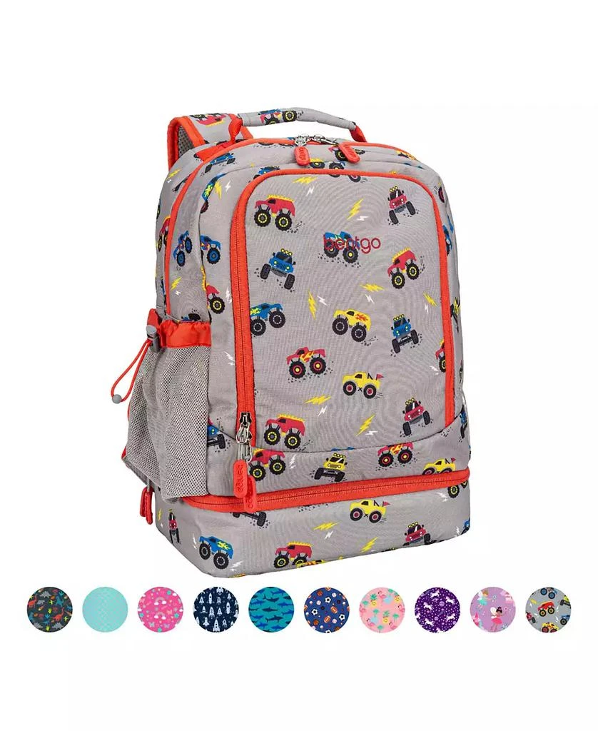 Kids Prints 2-In-1 Backpack and Insulated Lunch Bag - Trucks 商品