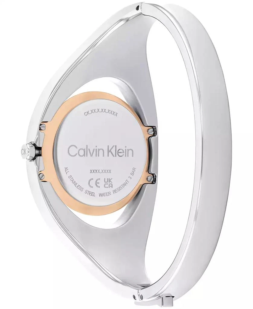 商品Calvin Klein|Women's Two Hand Two-Tone Stainless Steel Bangle Bracelet Watch 30mm,价格¥802,第3张图片详细描述