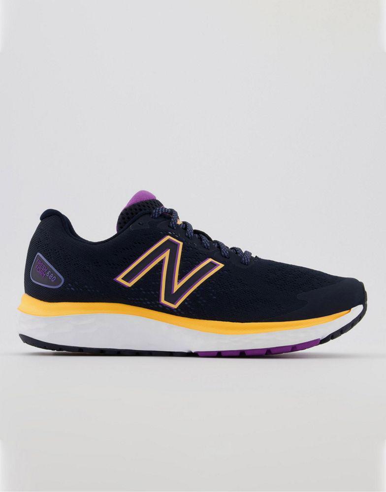 商品New Balance|New Balance Running 680 trainers in navy and orange,价格¥540,第1张图片