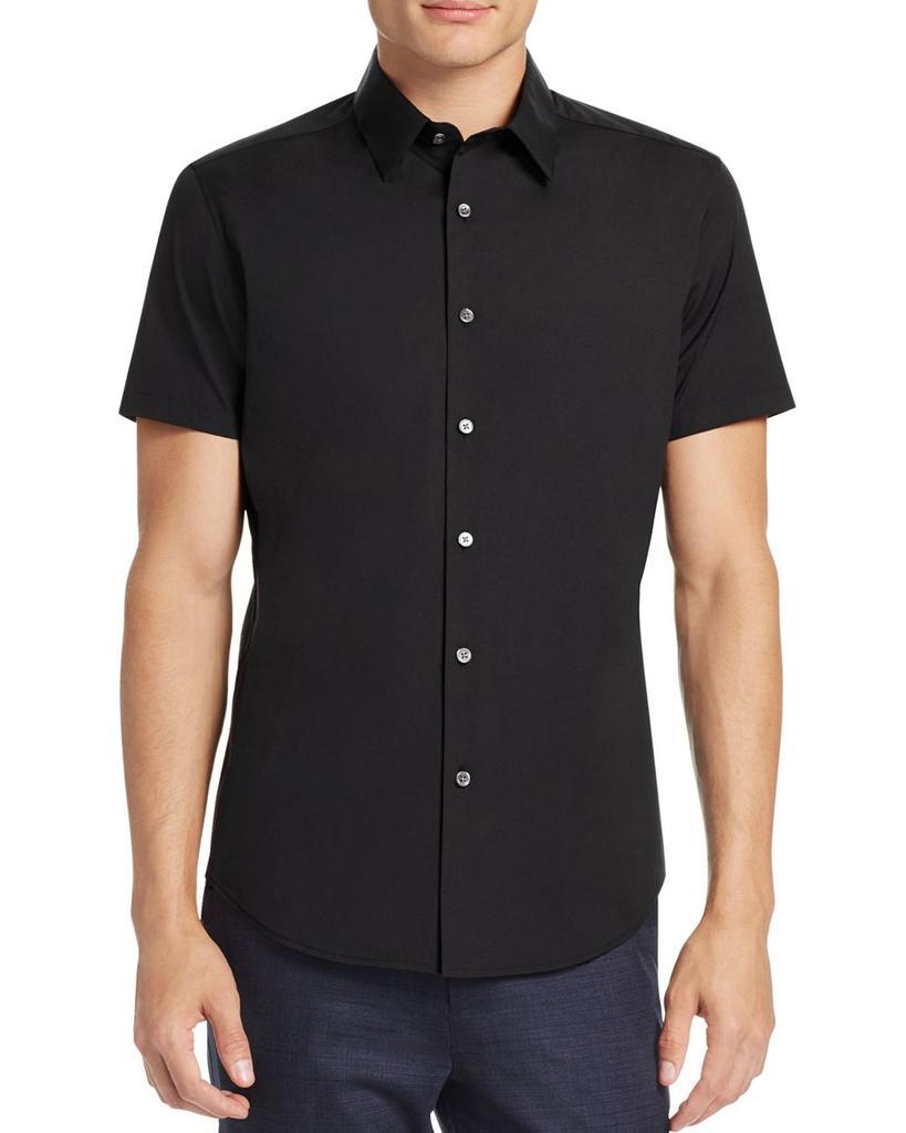 商品Theory|Sylvain Wealth Short Sleeve Slim Fit Button-Down Shirt,价格¥1285,第3张图片详细描述