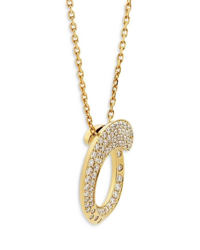 商品Crivelli|18K Yellow Gold Like Diamond Pavé Circle Pendant Necklace, 14-16" - Exclusive, Italy Campaign,价格¥49914,第2张图片详细描述