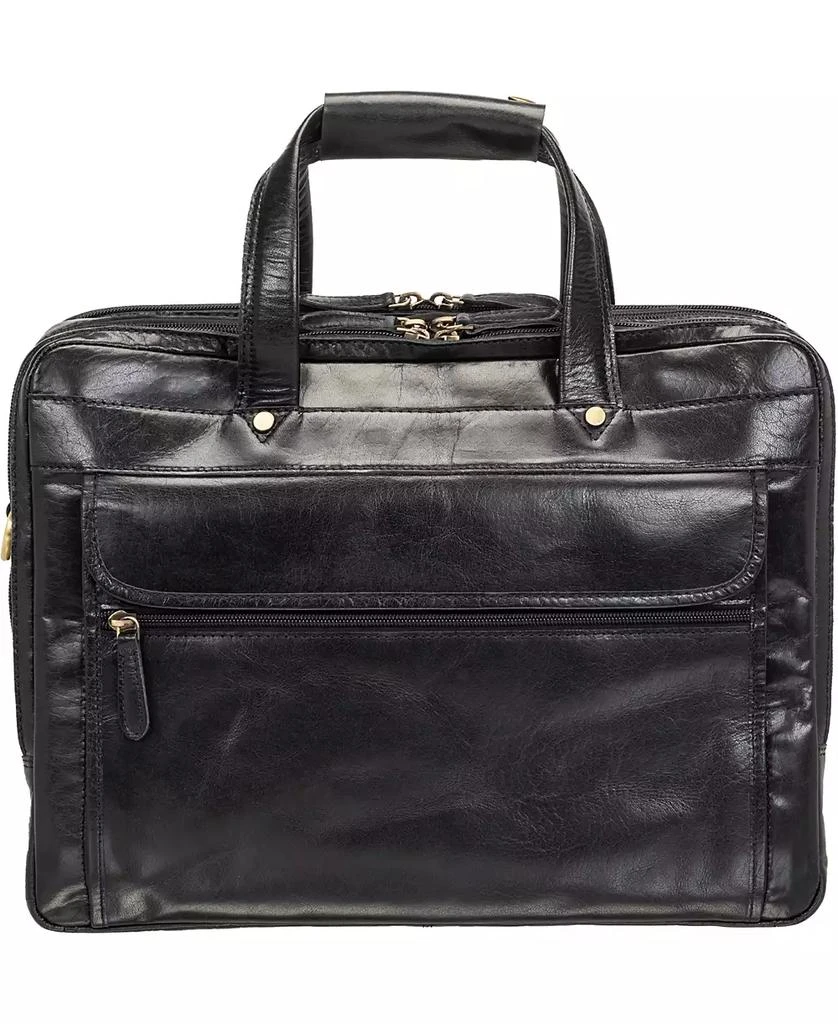 商品Mancini Leather Goods|Men's Triple Compartment Briefcase,价格¥1104,第1张图片
