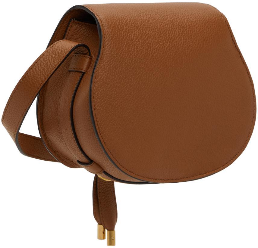 商品Chloé|Tan Mini Marcie Saddle Bag,价格¥7775,第5张图片详细描述