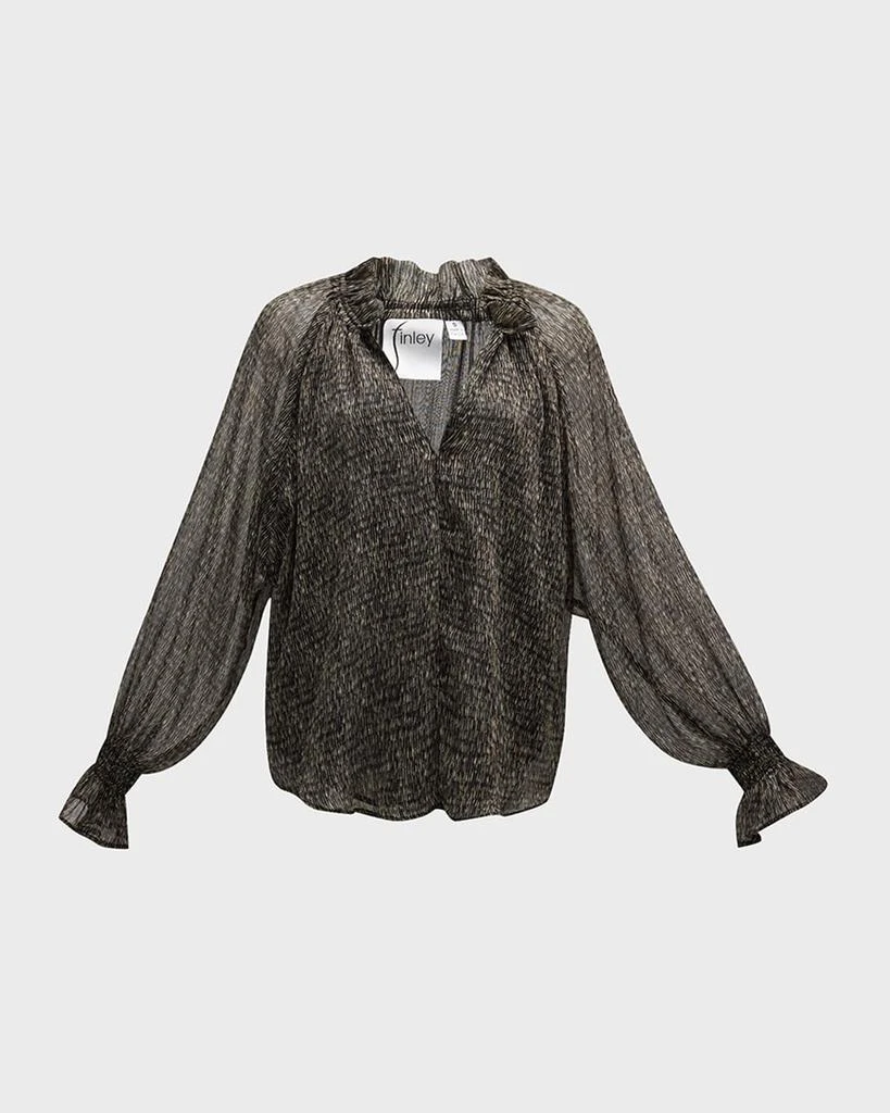 商品Finley|Candace Abstract-Print Chiffon Top,价格¥1646,第2张图片详细描述