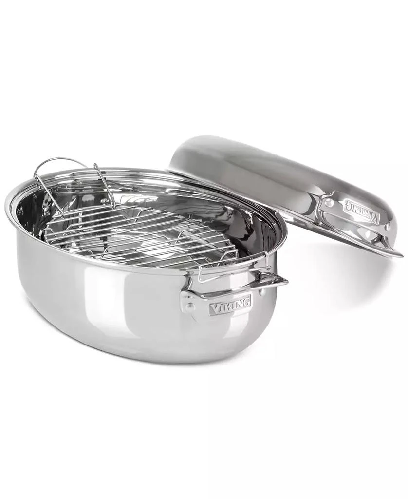 商品Viking|Metal Induction-Safe 8.5-Qt. Oval 3-in-1 Roaster with Lid & Rack,价格¥1544,第3张图片详细描述