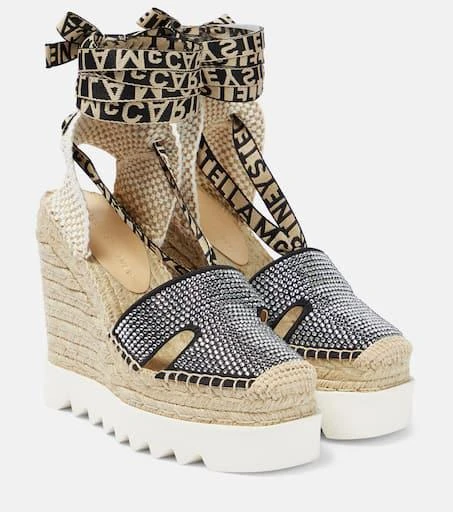 商品Stella McCartney|Embellished espadrille wedges,价格¥4943,第1张图片