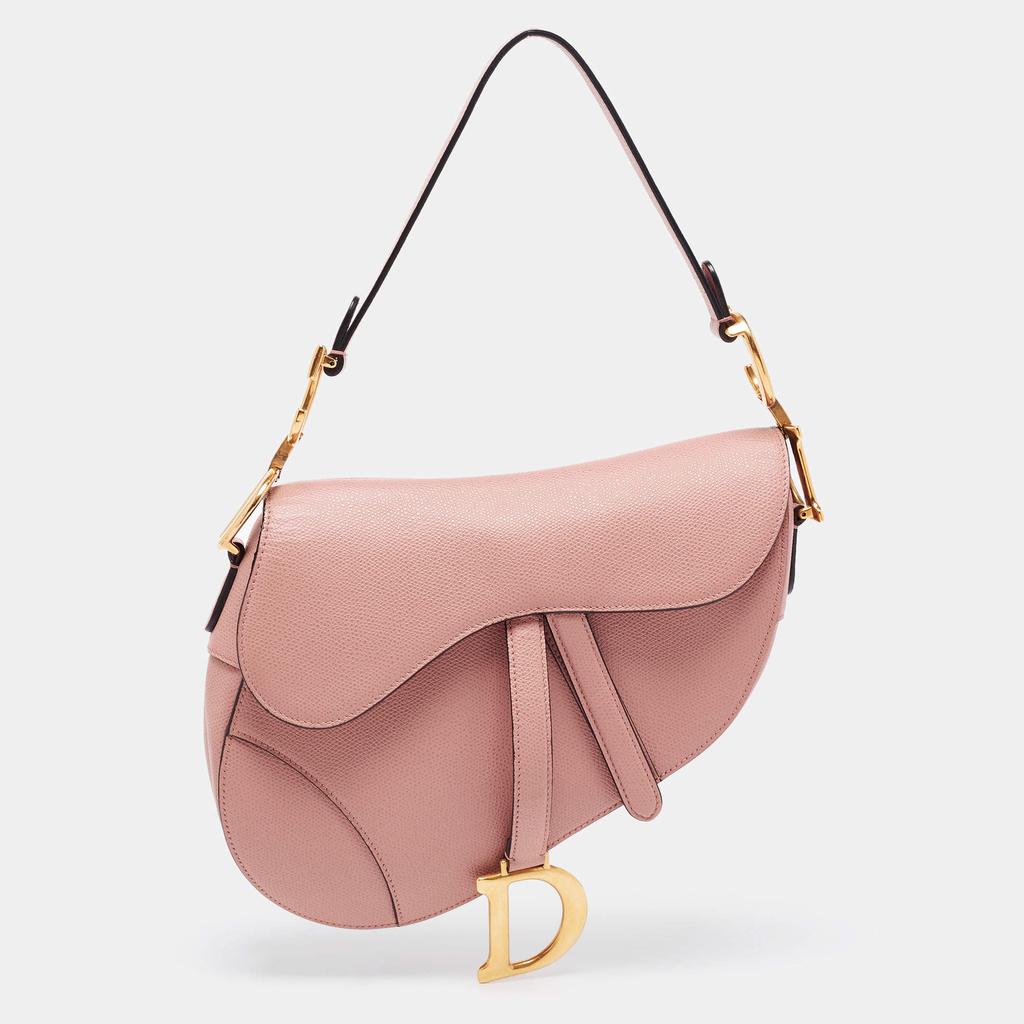 Dior Pink Leather Saddle Shoulder Bag商品第1张图片规格展示