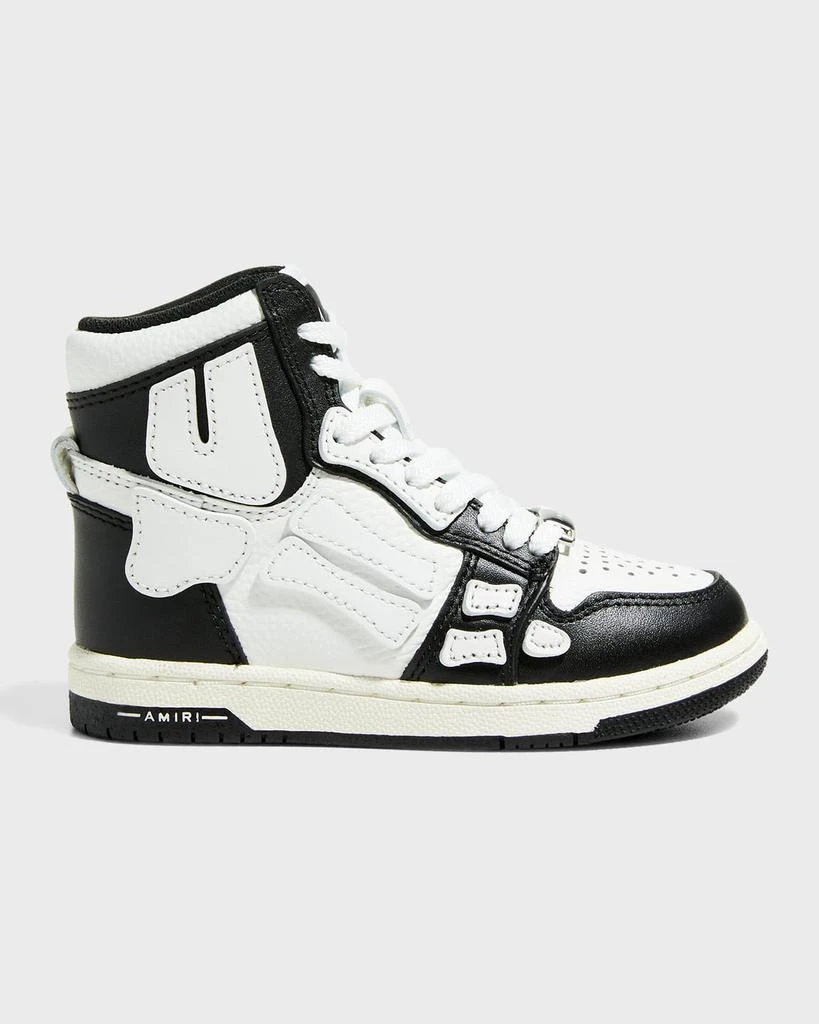 商品AMIRI|Kid's Skel Bicolor Leather High-Top Sneakers, Size Toddlers/Kids,价格¥2300,第1张图片