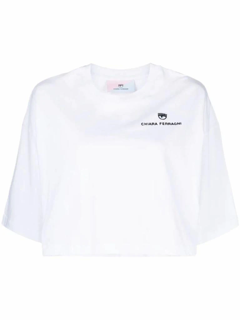 商品Chiara Ferragni|Chiara Ferragni Women's White Cotton T-Shirt,价格¥1402,第1张图片