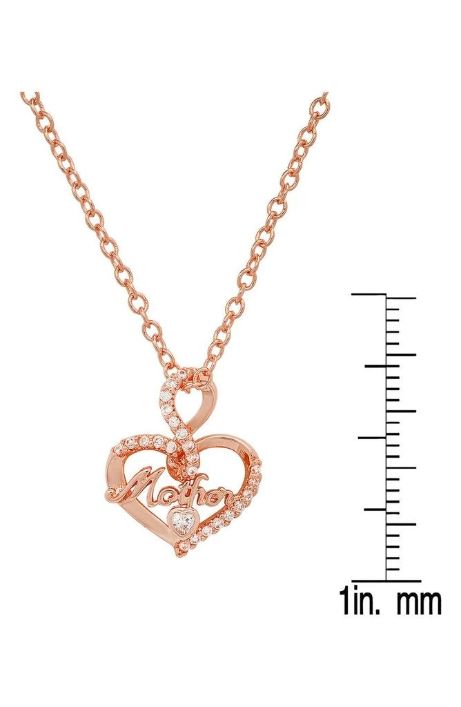 商品HMY JEWELRY|Mother 18K Rose Gold Plated Heart Pendant Necklace,价格¥247,第2张图片详细描述