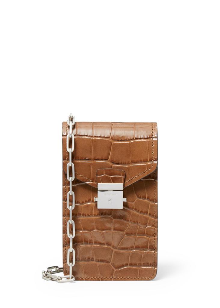 商品Michael Kors|Gramercy crocodile embossed leather phone crossbody bag,价格¥3675,第1张图片