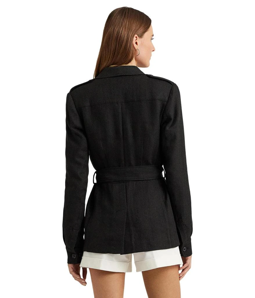 商品Ralph Lauren|Belted Cotton-Linen Herringbone Jacket,价格¥2715,第2张图片详细描述