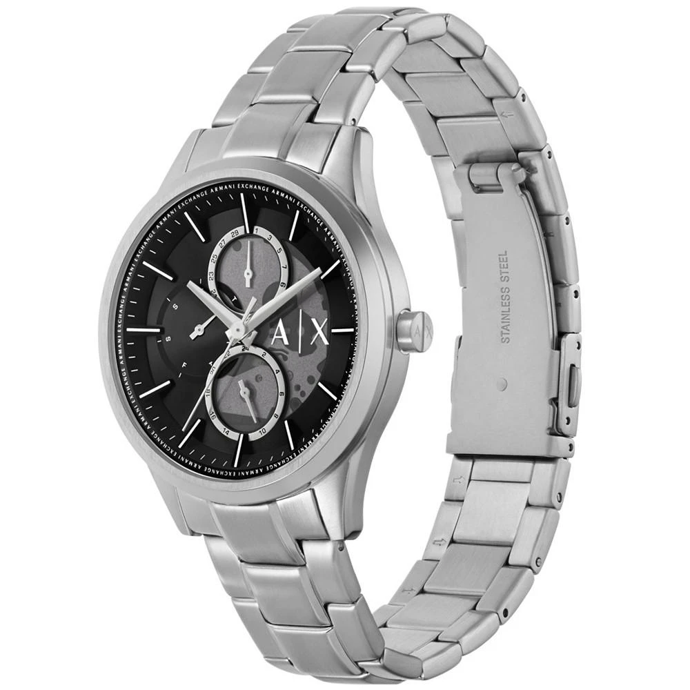 商品Armani Exchange|Men's Dante Multifunction Silver-Tone Stainless Steel Watch 42mm,价格¥1281,第4张图片详细描述