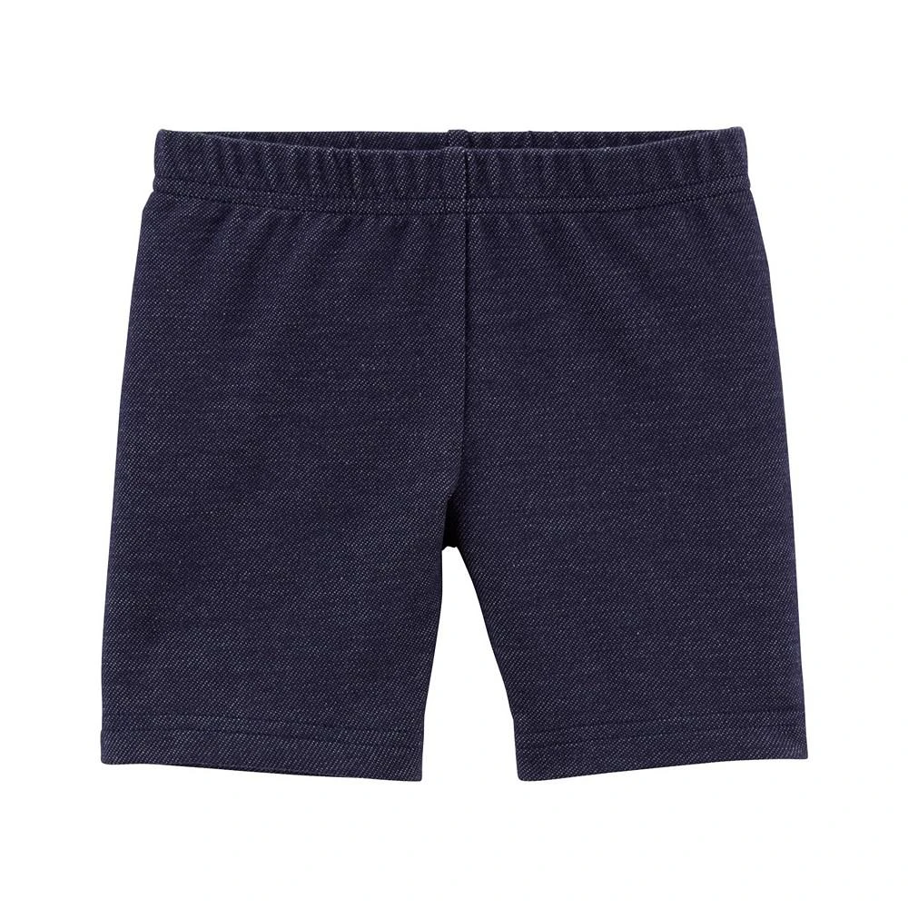 商品Carter's|Baby Girls Faux Denim Bike Shorts,价格¥18,第1张图片