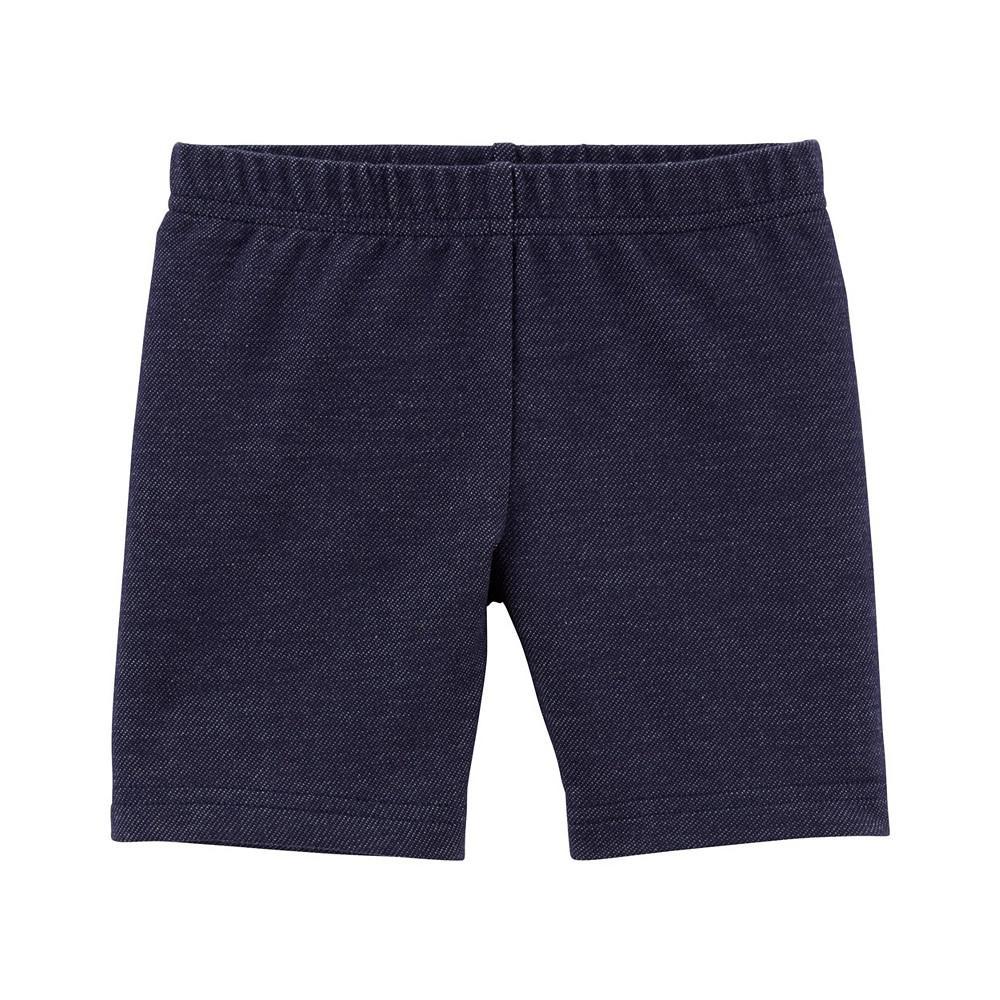 商品Carter's|Baby Girls Faux Denim Bike Shorts,价格¥34,第1张图片