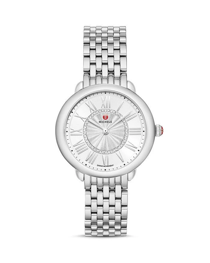 商品Michele|Serein Mid Stainless Diamond Dial Watch, 36mm,价格¥8219,第1张图片详细描述
