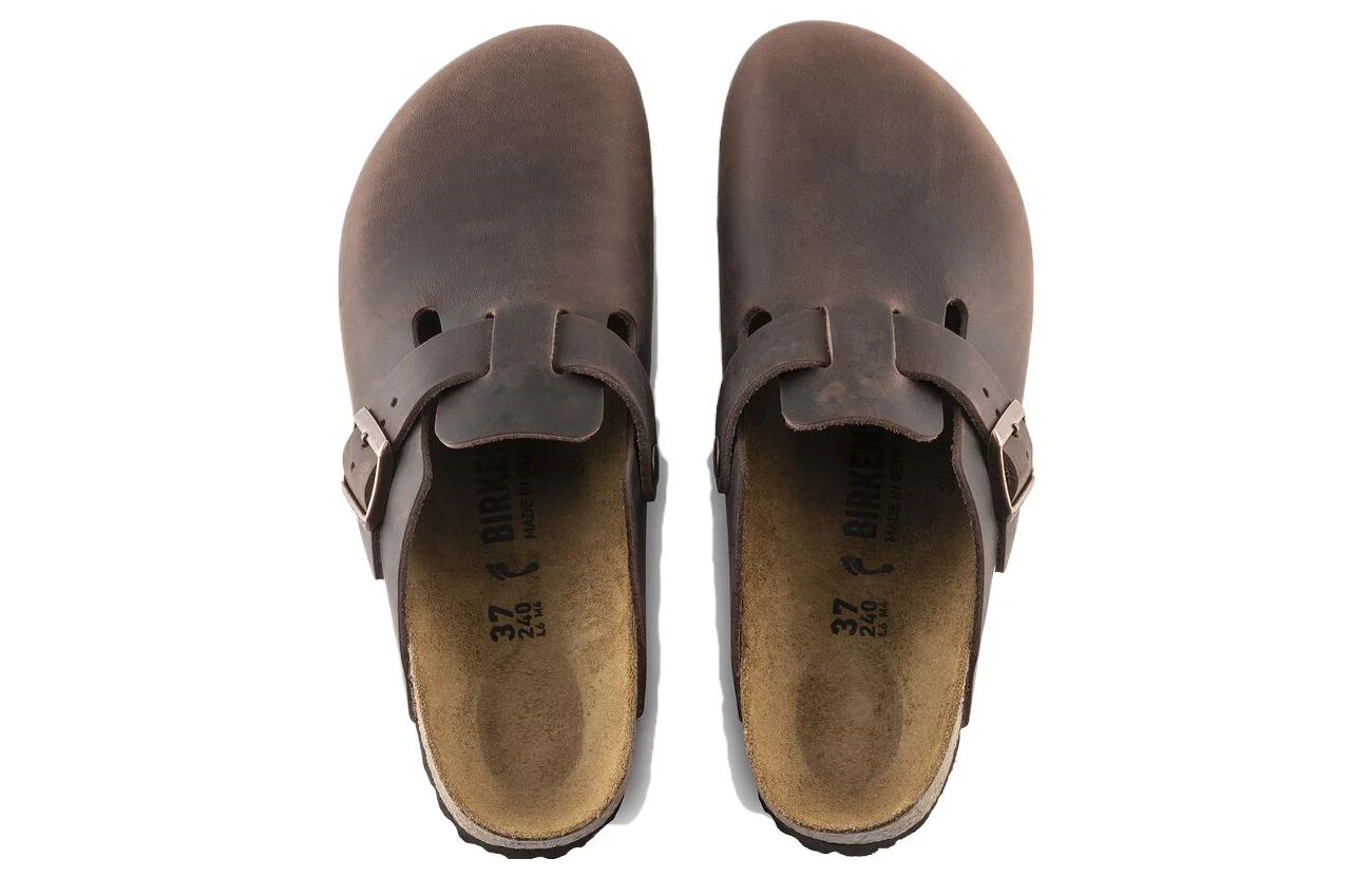 商品[国内直发] Birkenstock|柔软舒适百搭 包头拖鞋 男女同款 红棕色 窄版,价格¥1373,第6张图片详细描述