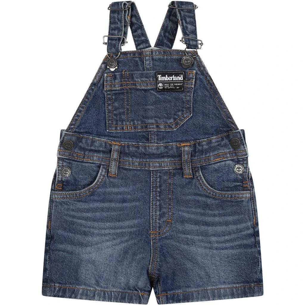 商品Timberland|Denim Dungarees For Baby Boy With Logo,价格¥868,第1张图片